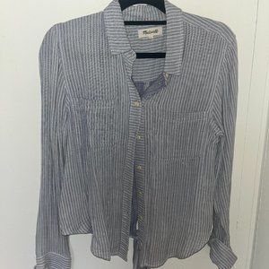 striped linen madewell button up